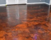 Basement Acid-Stained Floor