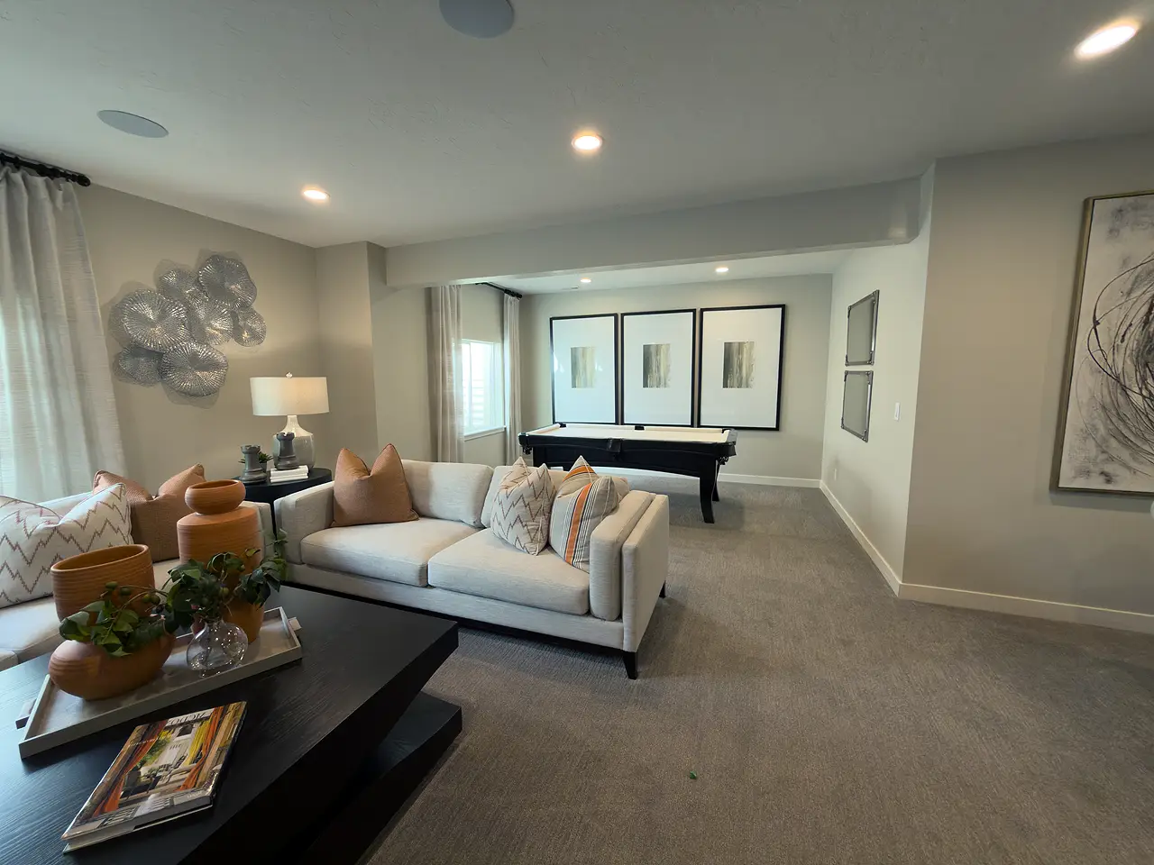 Basement Finishing Utah- basement family room