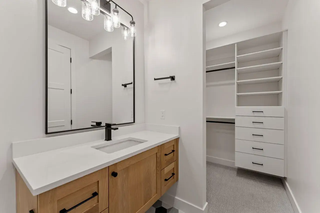 Custom designed basement bathroom